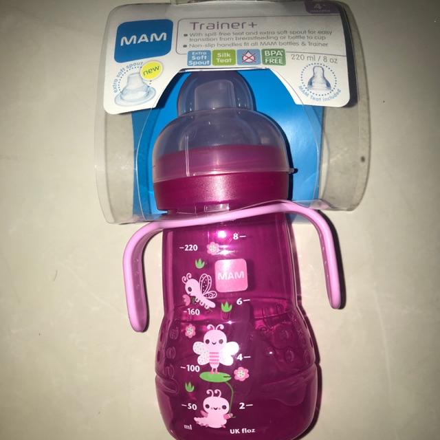 Botol susu MAM trainer spout + teat 220ml-Purple