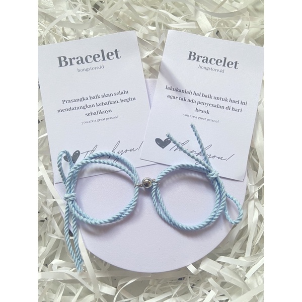 2 GELANG COUPLE MAGNET LUCU ANEKA WARNA GELANG PERSAHABATAN TALI KARET PASANGAN BESTIE