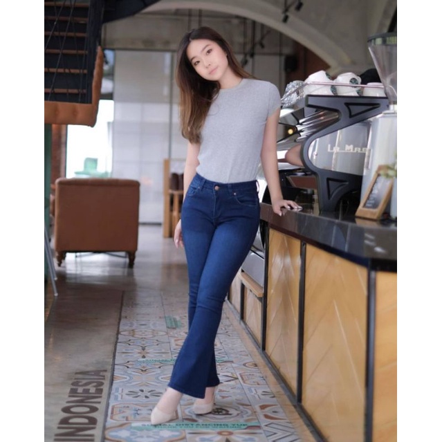 SZ 27-30 Cutbray dark - Celana Jeans Cutbray