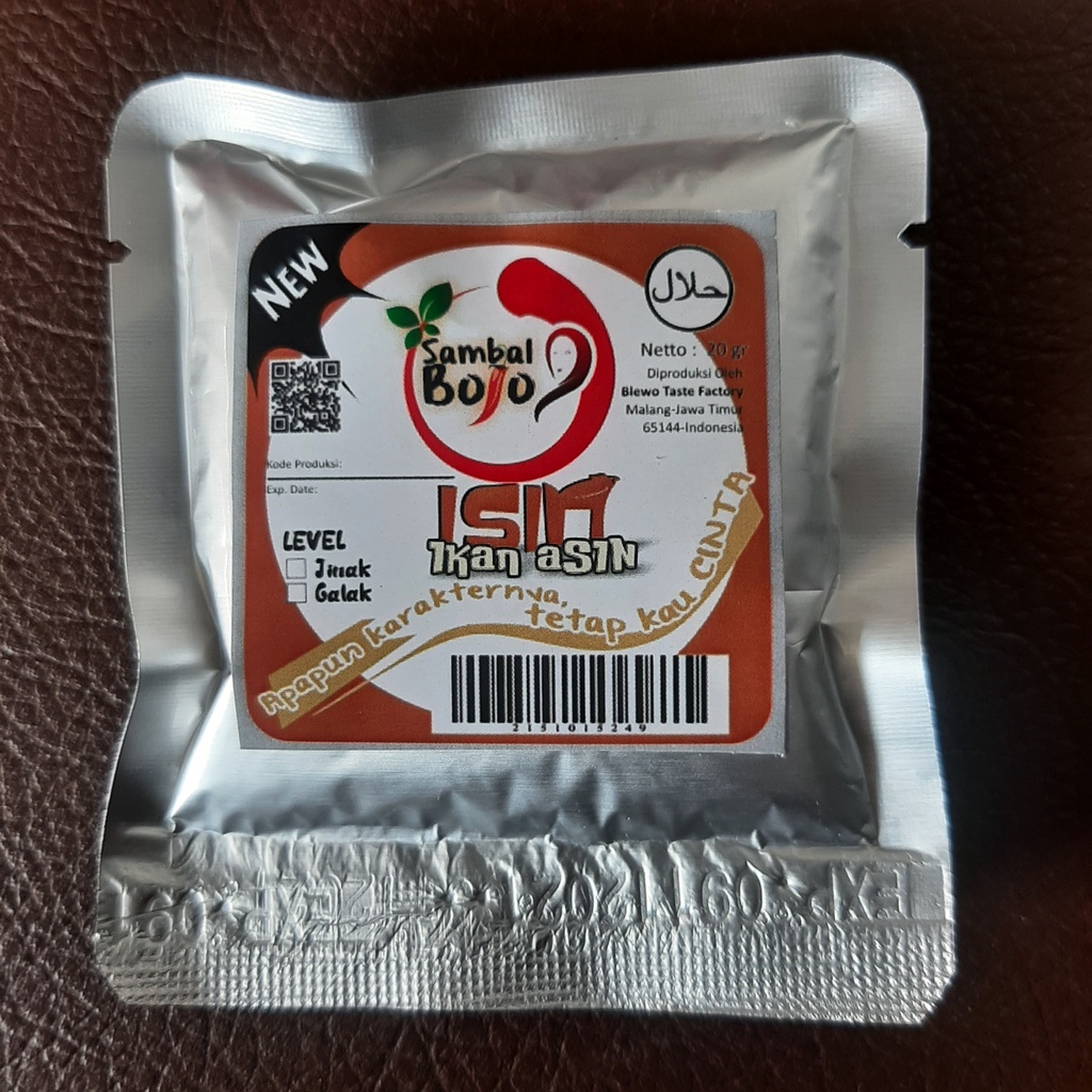 Sambal Viral Sambal Ikan Asin (Bojo ISIN) - Sambal Ikan Peda - Kemasan Sachet 20gr