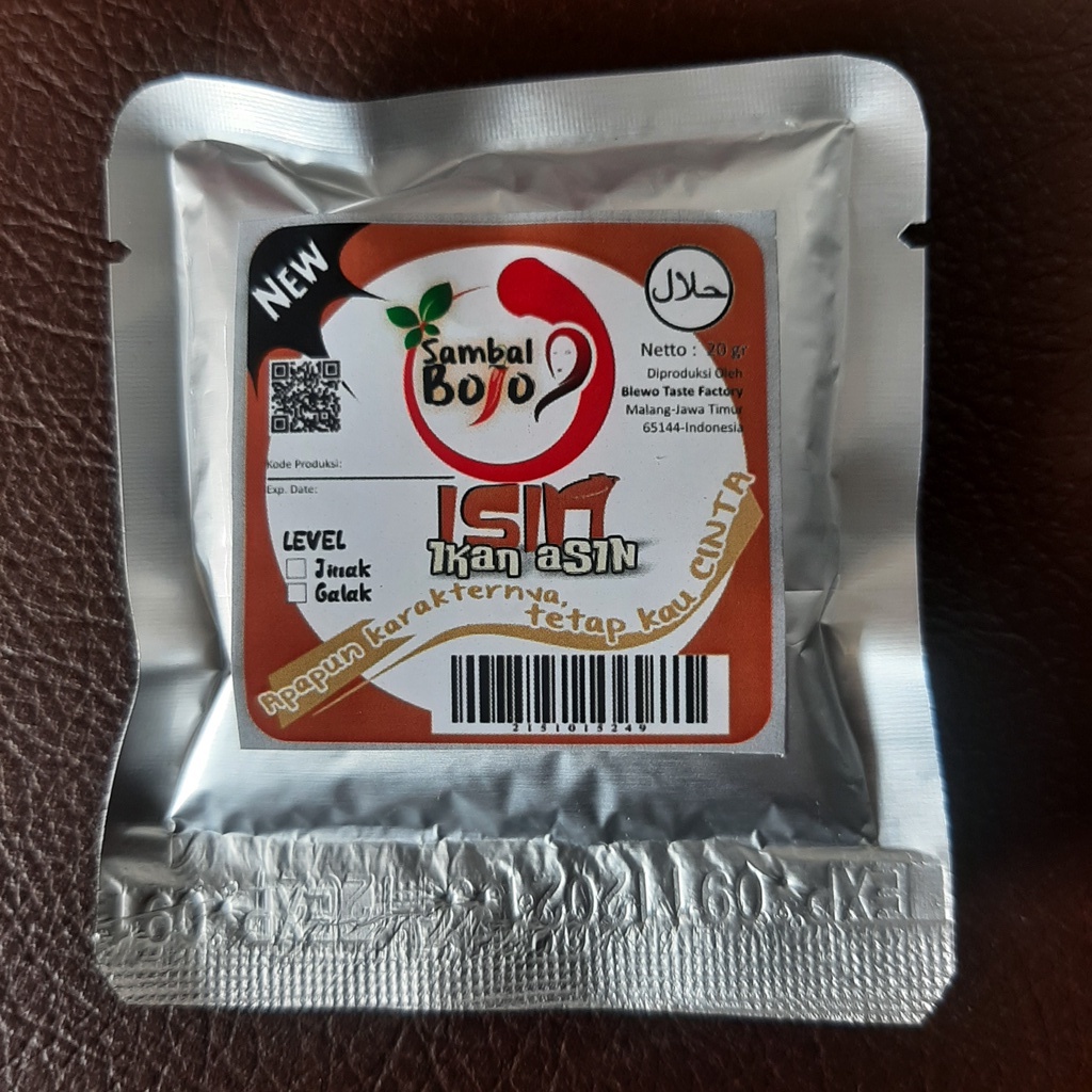 Sambal Viral Sambal Ikan Asin (Bojo ISIN) - Sambal Ikan Peda - Kemasan Sachet 20gr