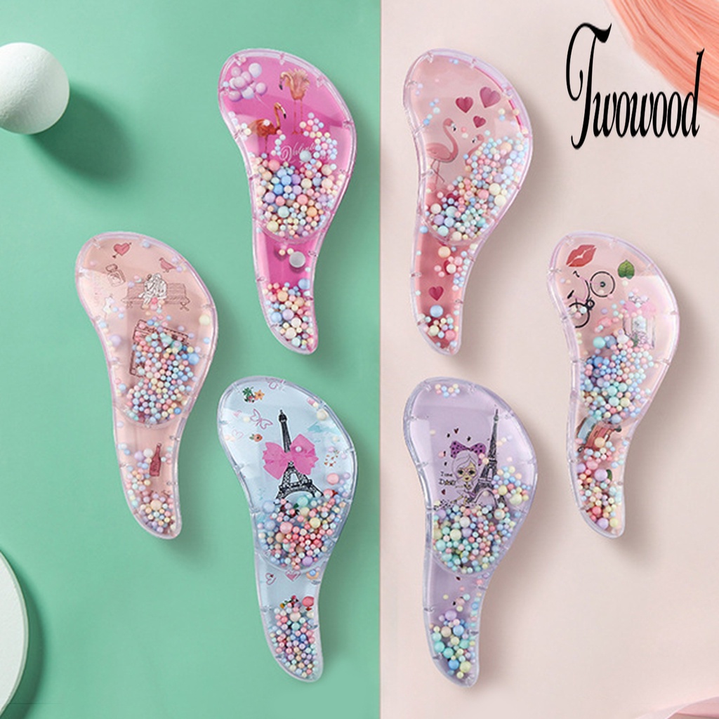 Sisir Air Cushion Transparan Warna-Warni Desain Kartun Ergonomis Untuk Anak