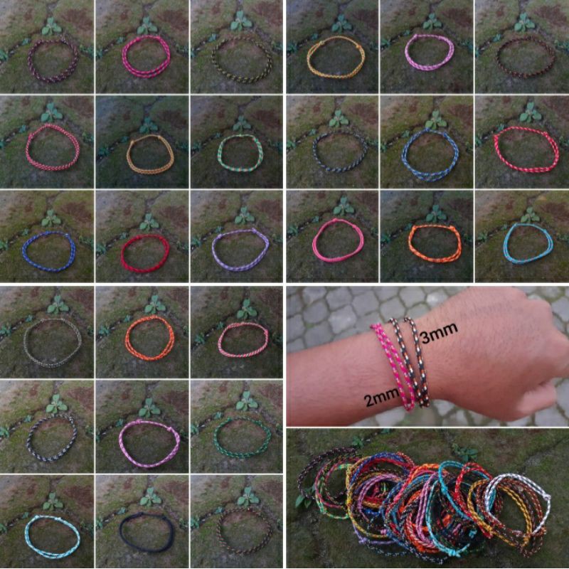 Gelang Tali Prusik 2 mm gelang prusik 2 mm gelang couple gelang prusik handmade 2mm