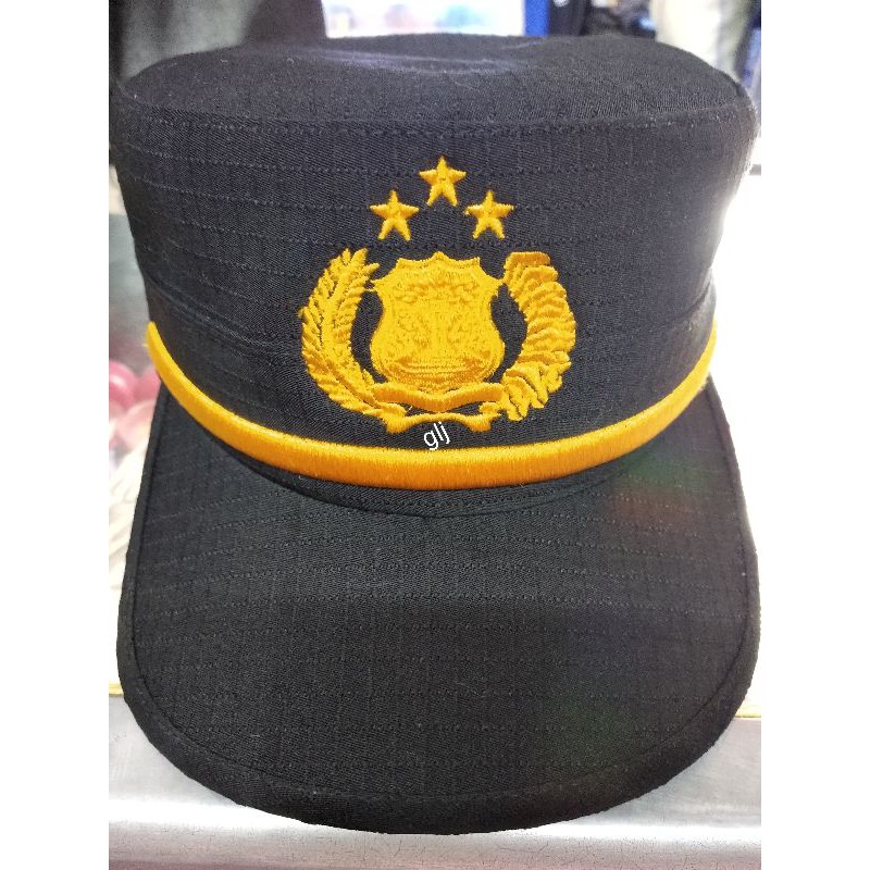 Topi komando PAMA polri hitam