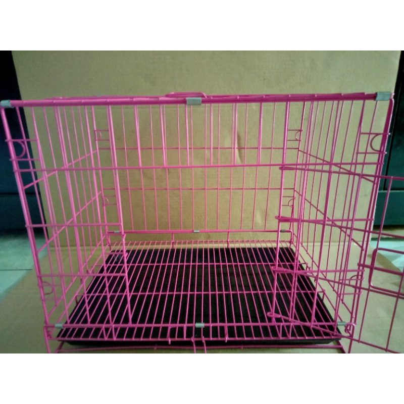 KANDANG LIPAT, UNTUK KUCING/KELINCI/MUSANG/HEWAN UKURAN M MEDIUM (47×35× 38)-1
