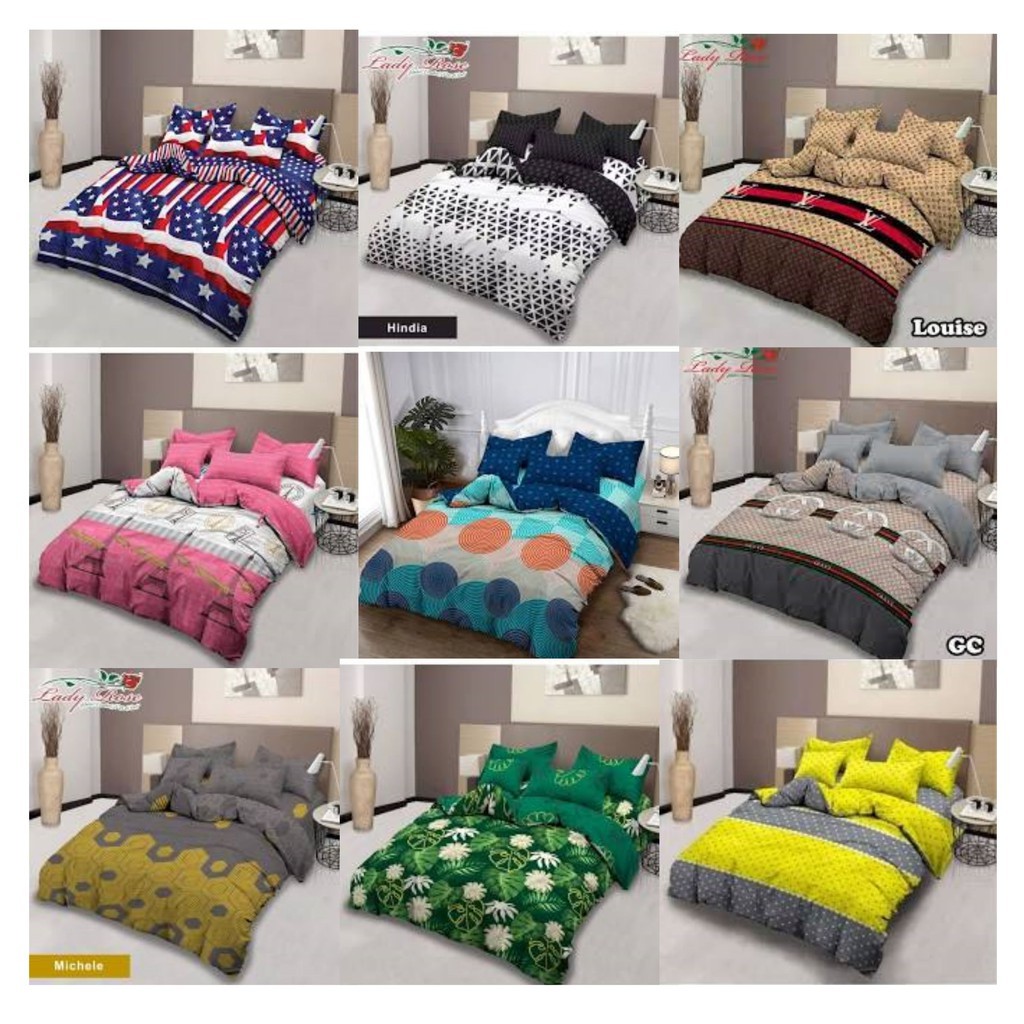 Bedcover Set Lady Rose 3D Disperse Motif Multicolor 180x200