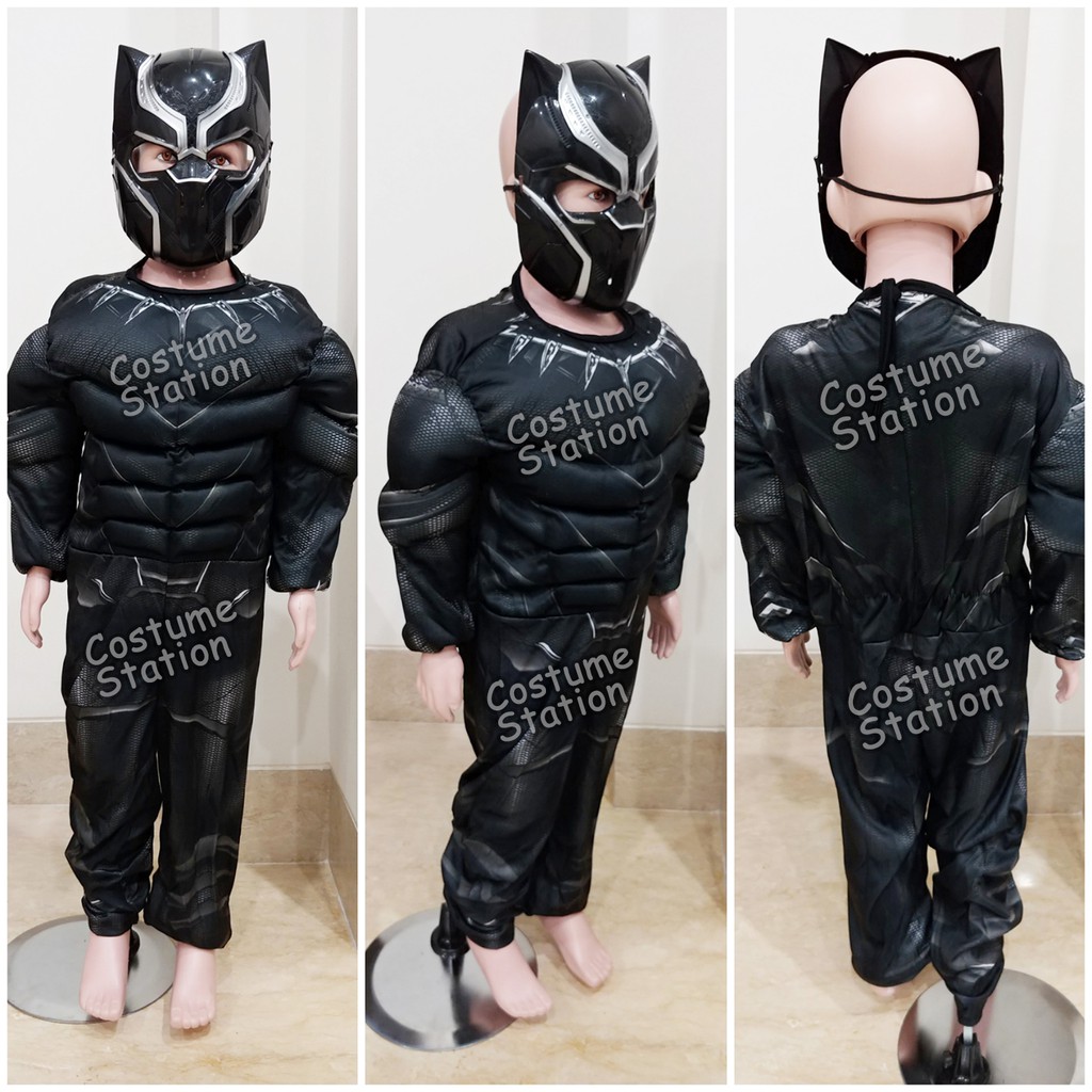 Kostum Superhero Black Panther Avengers / Costume Avenger Marvel anak laki