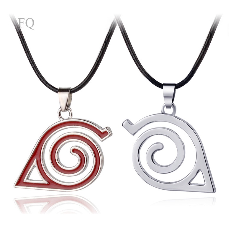 Anime NARUTO Konoha Logo Cosplay Necklace Pendants Props Jewelry