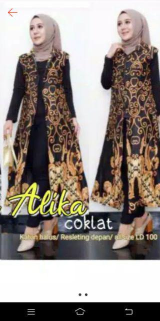 Outer Alika Baju Luar Batik Wanita Muslimah.