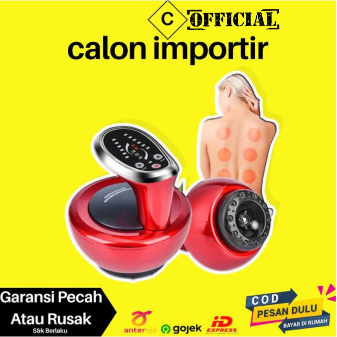 Alat Bekam Kop Cupping Kerokan Listrik Elektrik Pijat Kerikan Bisa Di Cas FREE HERBAL OIL Ori Murah