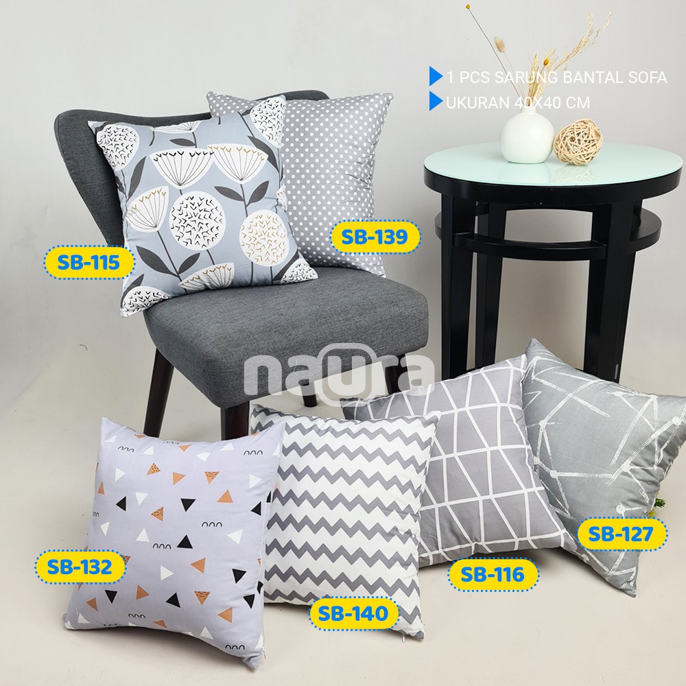 Sarung Bantal Sofa Tamu - Grey Series