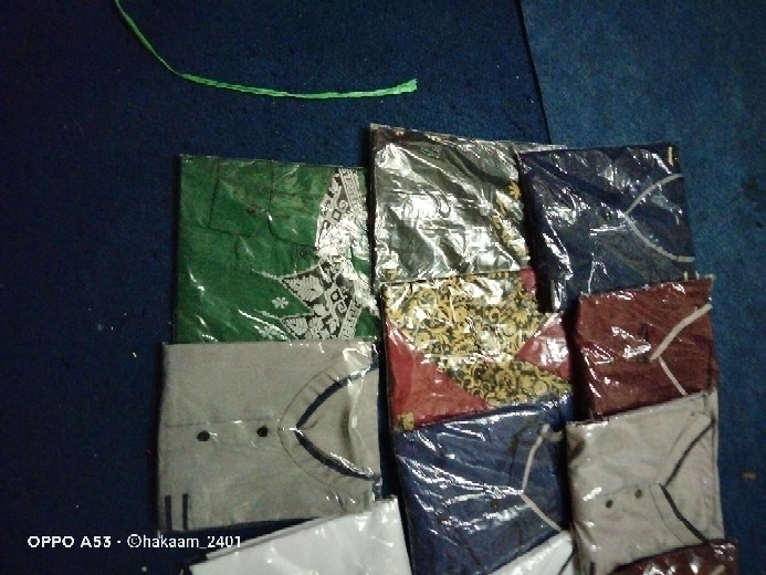 Kemeja  Batik Pria Lengan Panjang Size M L Xl Xxl 3l  Bswart Batik Hrb026 Kenongo Kemeja Batik