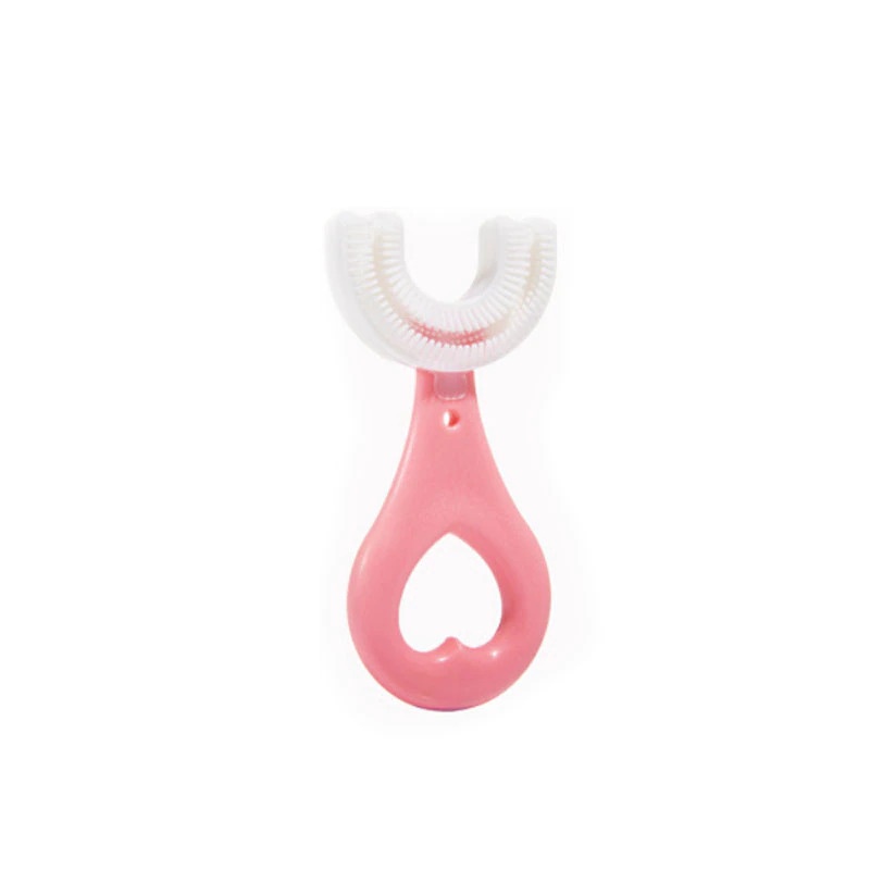 Sikat Gigi Bayi Toothbrush U-Shaped Teether Silicone - T13 - Pink