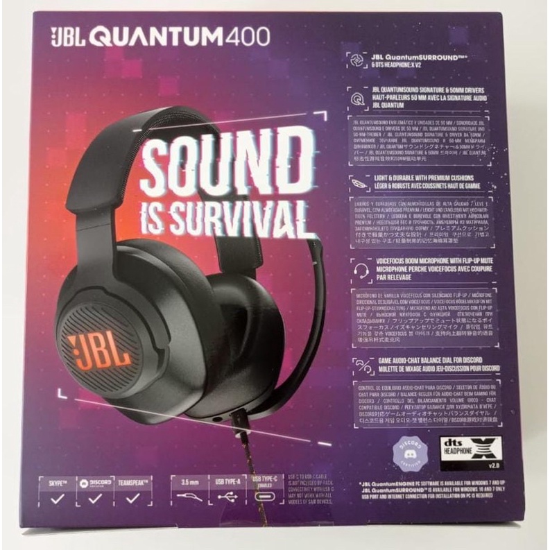 JBL Quantum 400 Over- Ear Geaming Headset