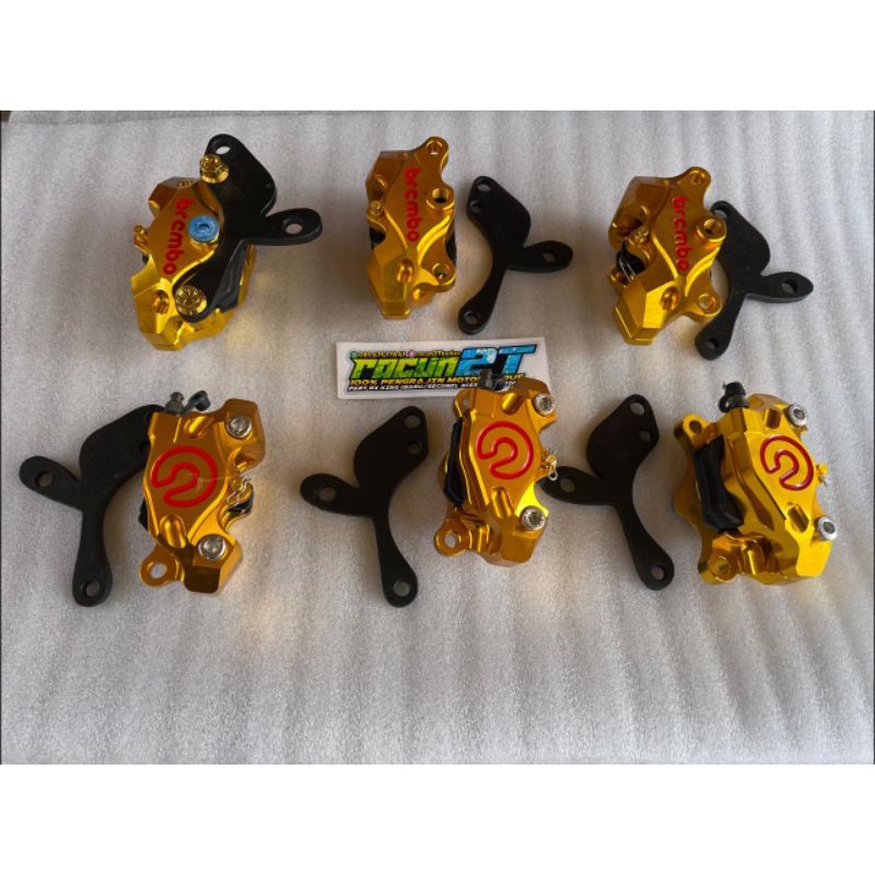 PAKET SET kaliper BREMBO FOR RX KING DAN BISON PNP RX KING NEW DAN SHOCK SEKOK BISON PIRINGA. LEBAR