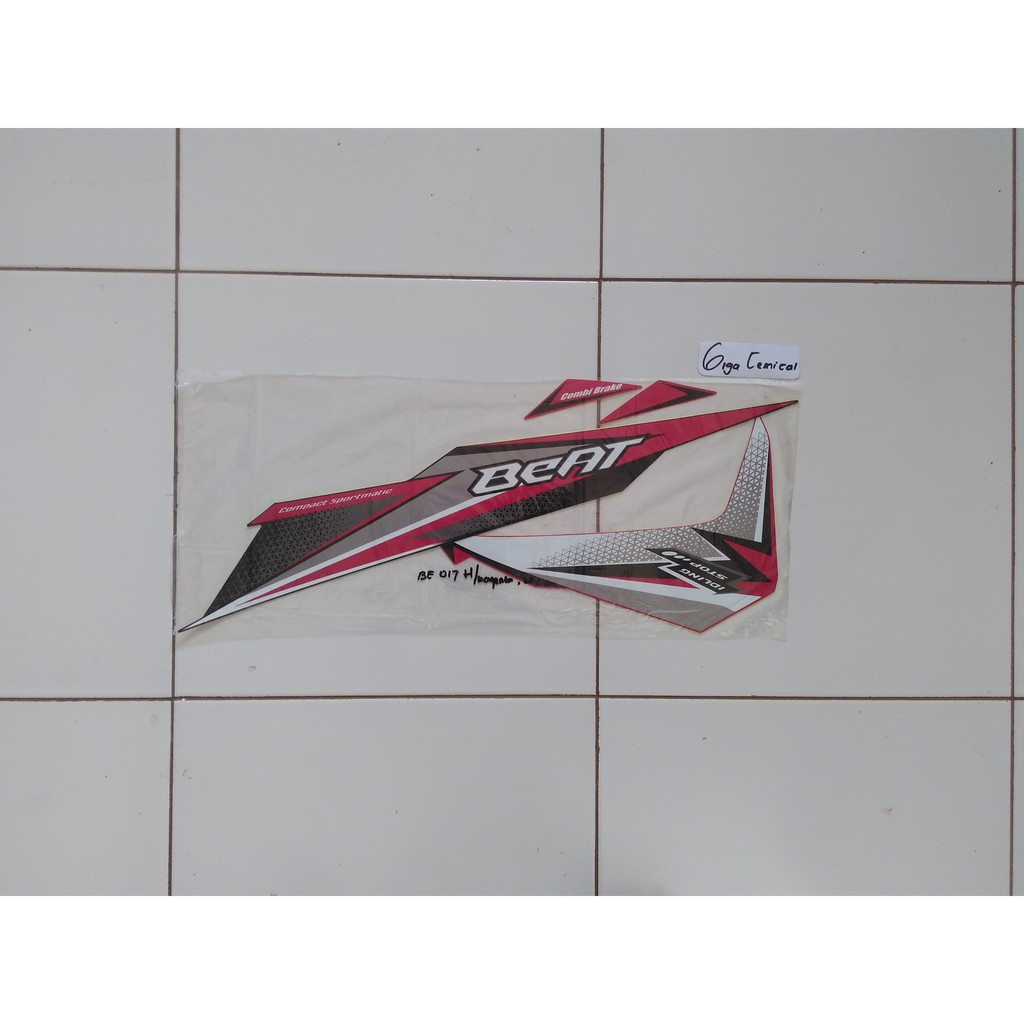 Striping Sticker Lis Beat ESP ISS 2018 Hitam Magenta  Original