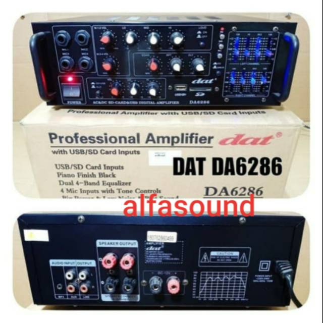 Amplifier DAT DA6286 Ampli DA 6286