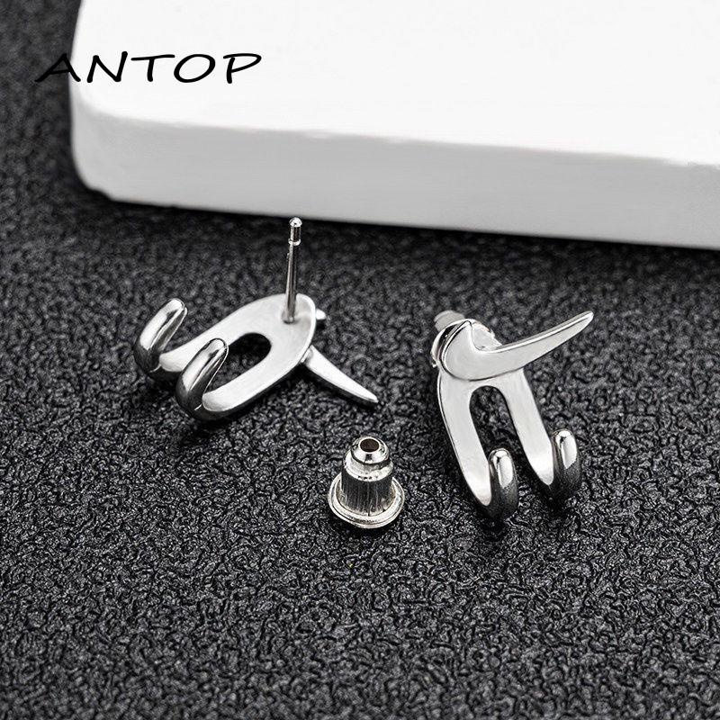 COD S925 Perak Anting Tindik/Tusuk/Piercing Ear Plug Telinga Korea Untuk Fashion Pria Dan Wanita ANTOP