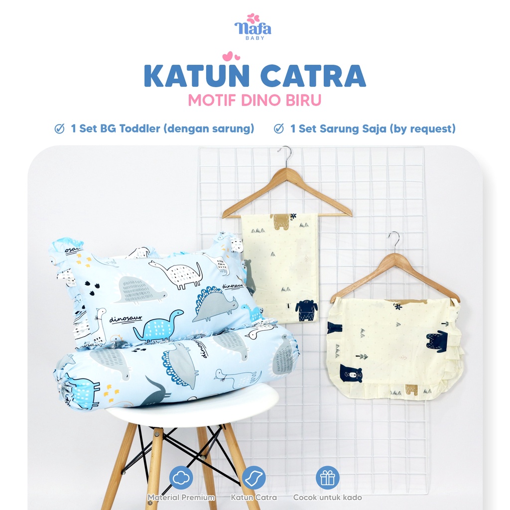 NAFA BABY - Bantal Bayi Balita Include Guling Dan Sarung Bantal Guling | Paket Bantal Guling Todler