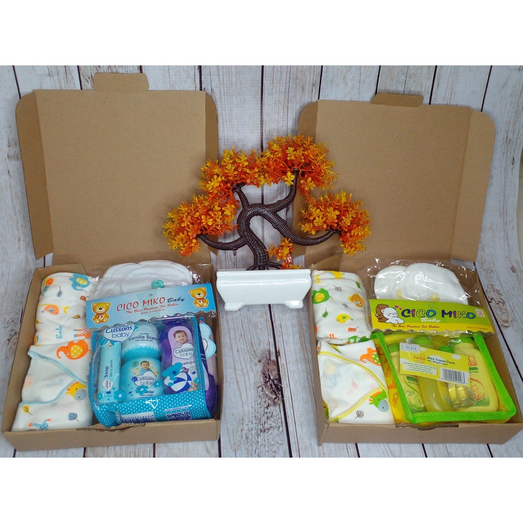 COD Kado bayi murah Pakaian bayi Hampers bayi Parsel bayi Paket bayi Gift box baju bayi Setelan baju bayi Kado cussons bayi Kado zwitsal bayi Set baju bayi baru lahir Kado jenguk bayi/ Zafka Store id