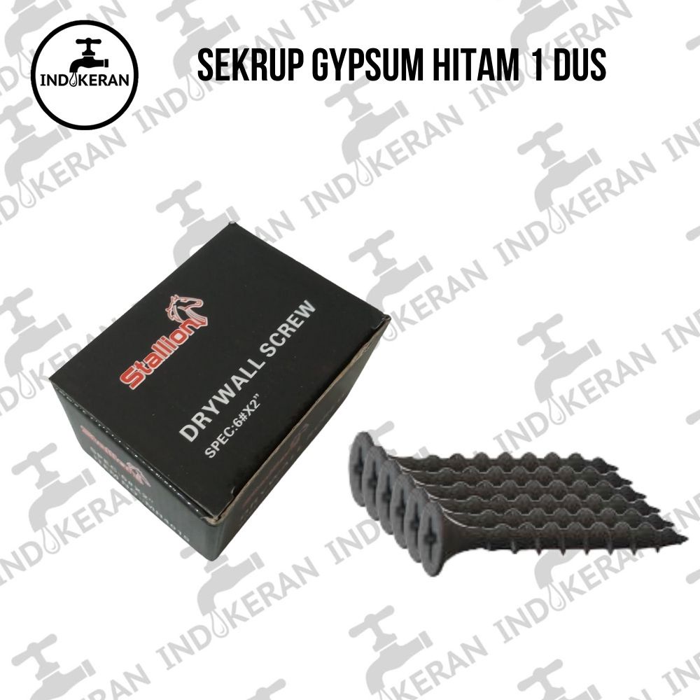 INDOKERAN - Sekrup Gypsum Hitam Drywall Screw - 1 Dus - High Quality