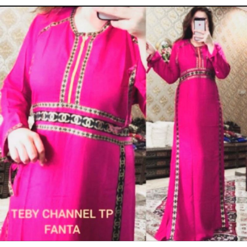 Daster arabian Teby channel lengan panjang.
