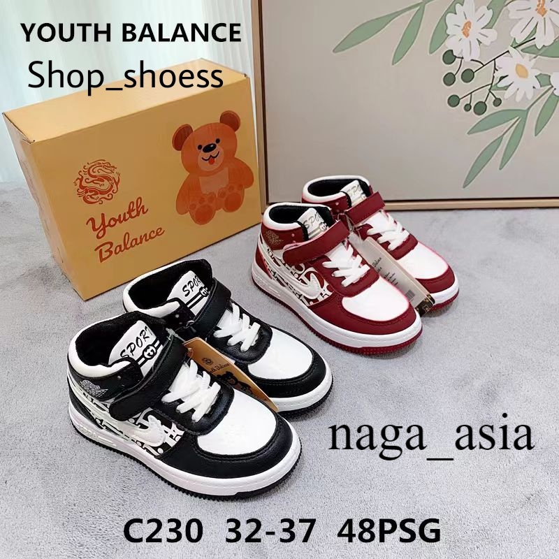 ( FREE DEKER ) Sepatu Sneaker premium Anak Import Youth Balance C230 (26-37) sepatu terbaru