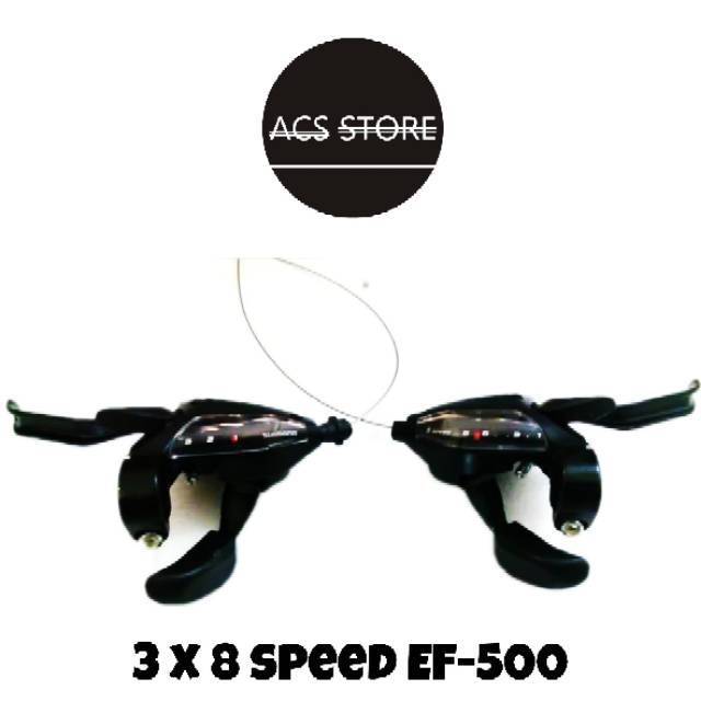 PENGOPER GIGI SEPEDA 3x8 SPEED SHIFTER SHIMANO EF-500