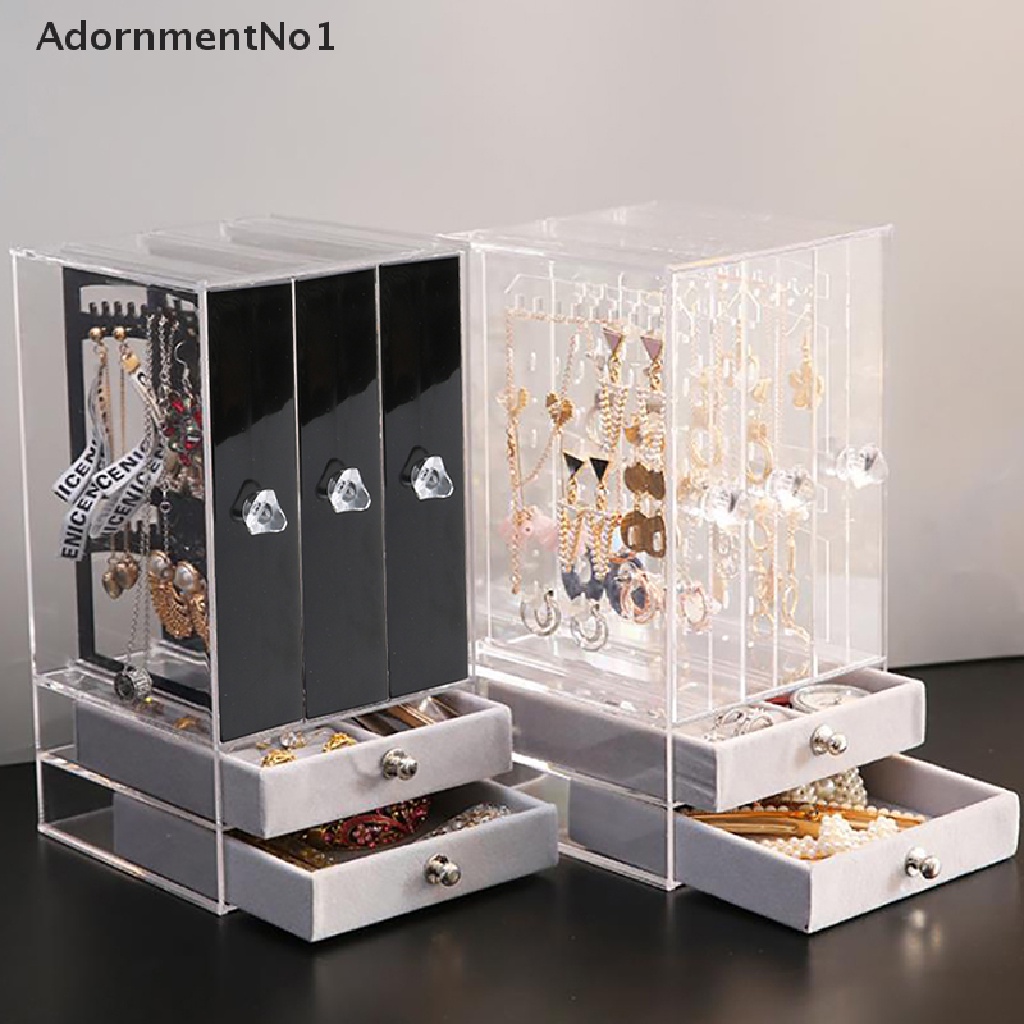 (AdornmentNo1) Kotak Penyimpanan / Organizer Perhiasan / Cincin / Kalung Bahan Akrilik