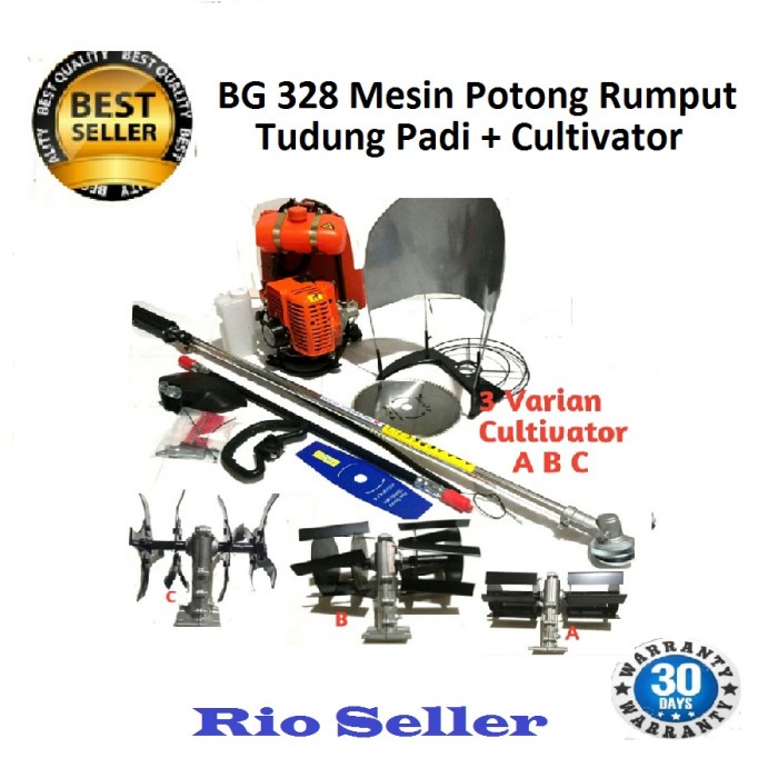 MESIN POTONG RUMPUT + TUDUNG PADI + CULTIVATOR (KEPALA MINI TRACTOR)
