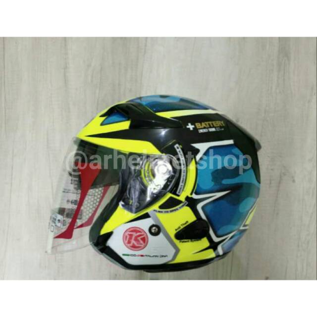 [COD] HELM HALF FACE OPEN FACE KYT VENOM OPEN ALEIX ESPARGARO BLUE MURAH BISA PAKET VISOR IRIDIUM