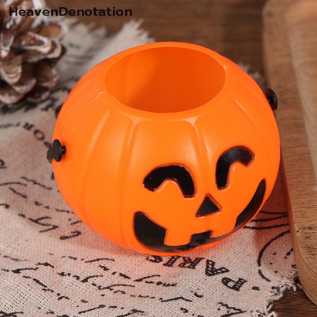 [HeavenDenotation] Halloween Party Props Plastic Pumpkin Bucket Decoration Halloween Decoration