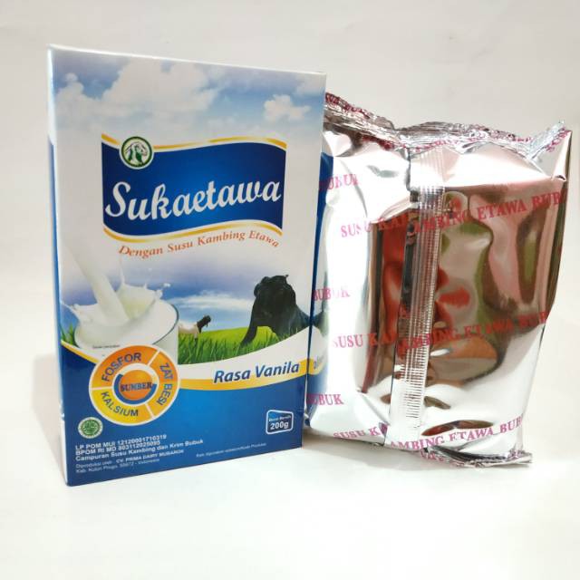 

Susu Etawa Bubuk VANILA - Susu Kambing suka Etawa bubuk 200 gr murah kadar gula rendah