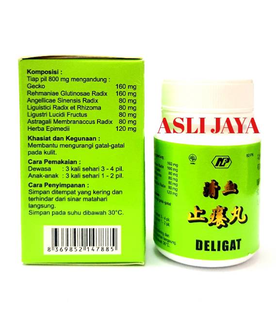 Deligat - Obat Alergi Gatal , Dermatitis, Darah Manis