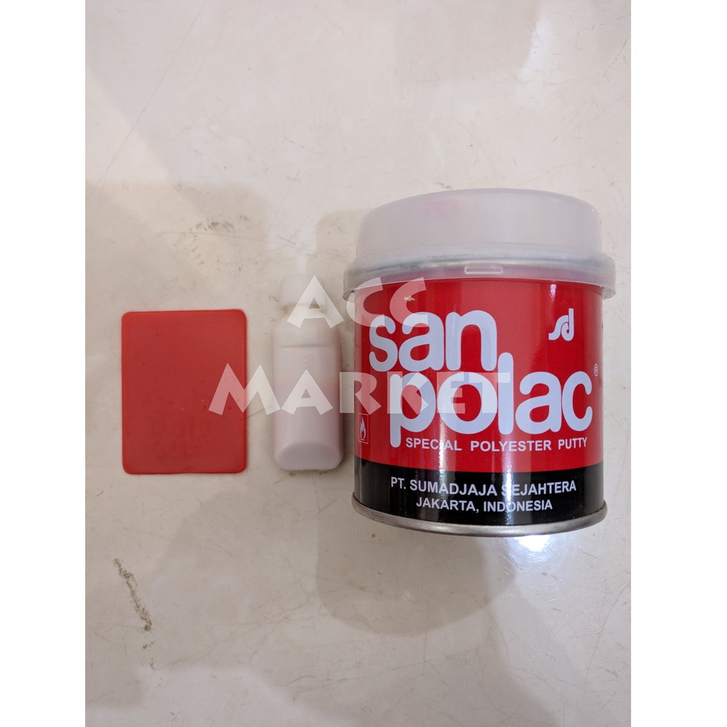 Dempul Putty Sanpolac 250G Besi Logam Plastik