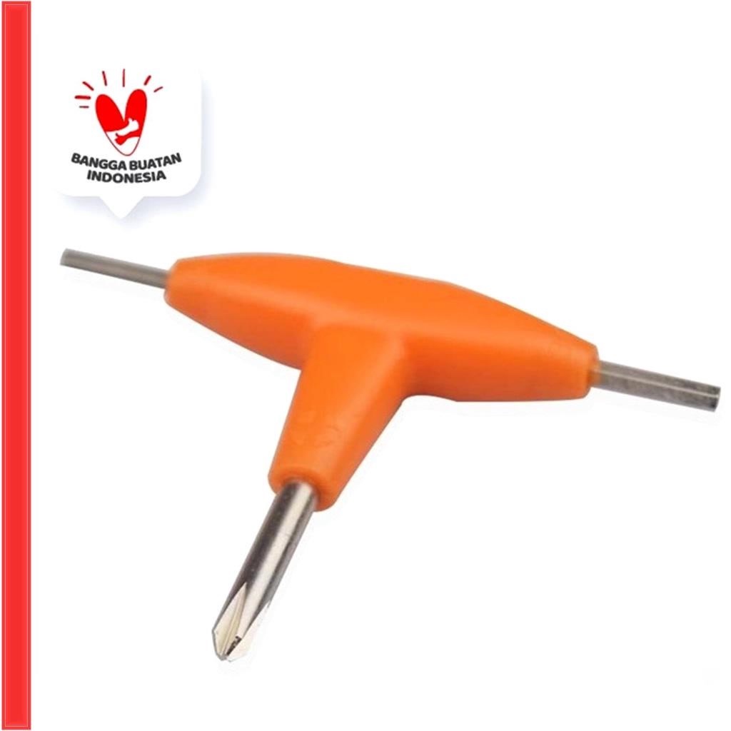 Allen Key Obeng T L 3in1 Segitiga Kunci Serbaguna Multifungsi Mini Pocket