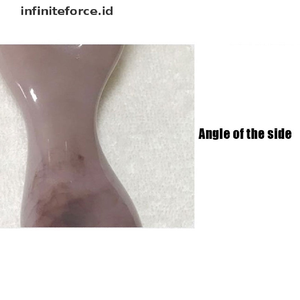 (infiniteforce.id) Alat Pijat Gua Sha Batu Quartz Rose Natural Untuk Wajah / Leher / Tubuh