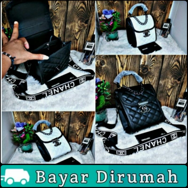 (sodara tas)Tas slempang hp kunci putar bordier ukuran 14x10x17cm