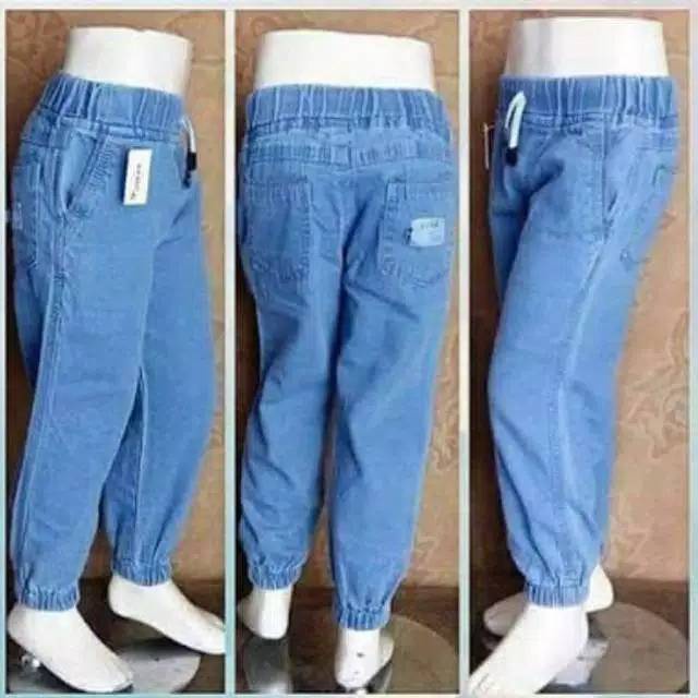 Celana Joger Jeans Anak Perempuan Usia 6-13 Tahun