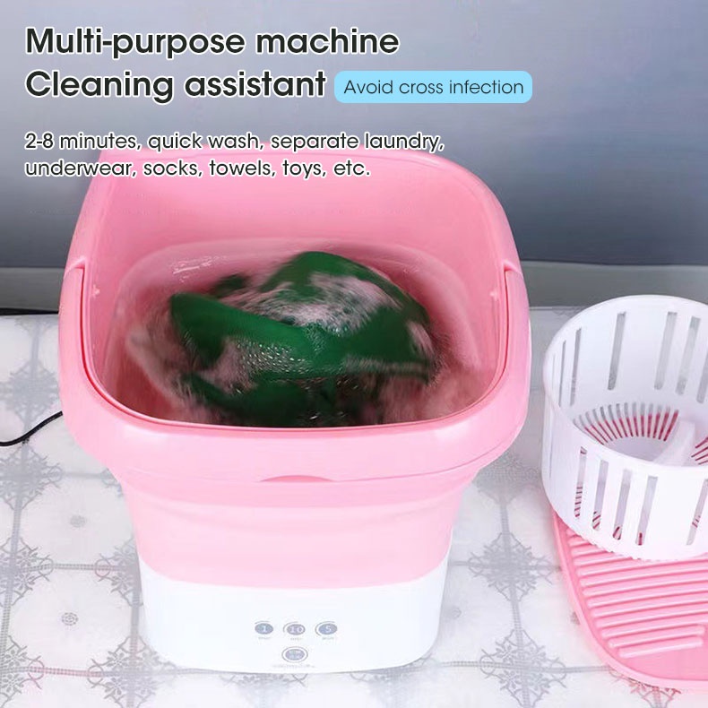 Mesin Cuci Mini Portabel Mesin Cuci Lipat Mini Folding Washing Machine Mesin Cuci Kecil KAPASITAS 4.5L