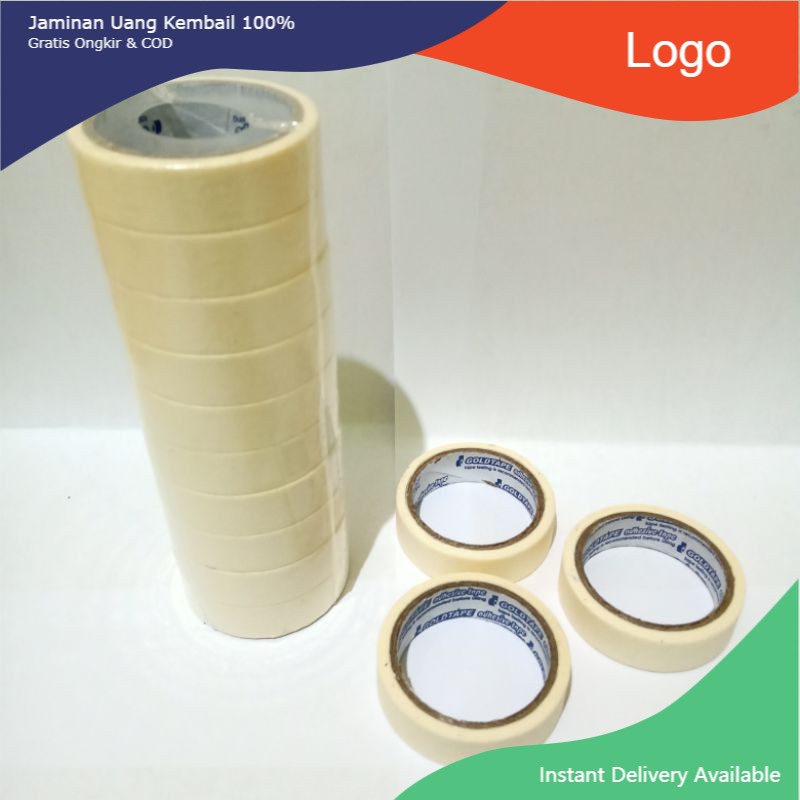 

ECER ( 1 PCS ) Masking Tape Isolasi Kertas Kecil 3/4 inchi