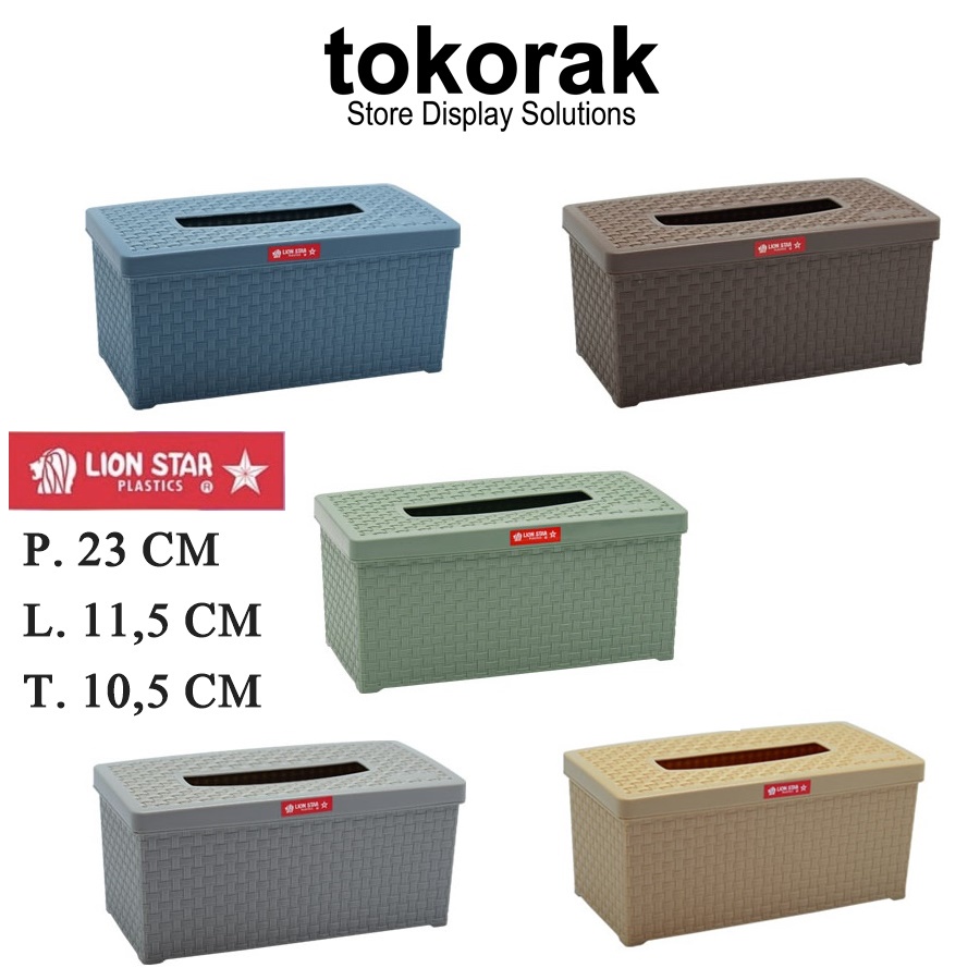 TEMPAT TISSUE UK L - LION STAR KOTAK TISU MOTIF ANYAM - RATO TISSUE