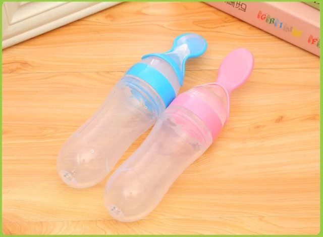 Sendok Makan Bayi MPASI Botol Silicone Baby Feeding Bottle Spoon 90 ML