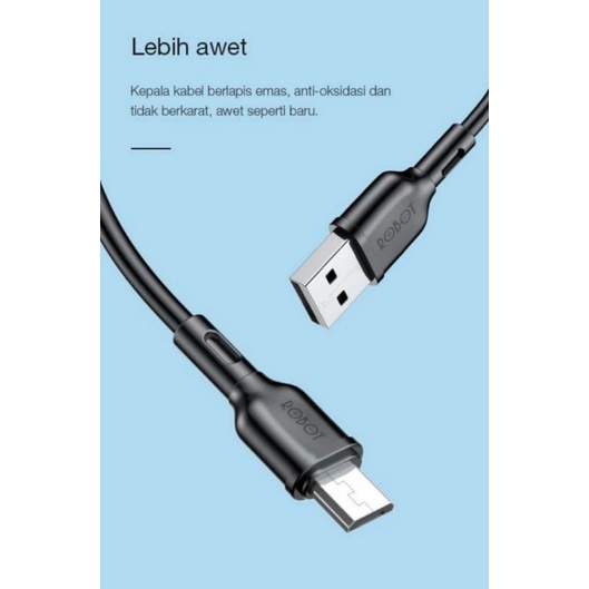 1 TOPLES ISI 20 PCS ROBOT KABEL DATA MICRO USB RBM100S 2A 100CM