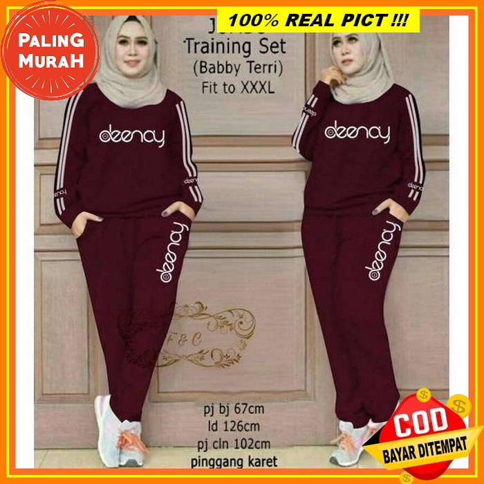 Setelan Baju Senam Merah Putih Baju Setelan Olahraga Wanita Stelan Training Wanita Kekinian Seragam 