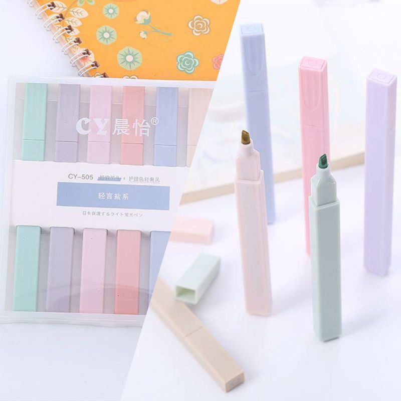 

Pulpen Gel Set - Pen Set Aesthetic - Pen isi 6 pc - Highlighter Stabilo