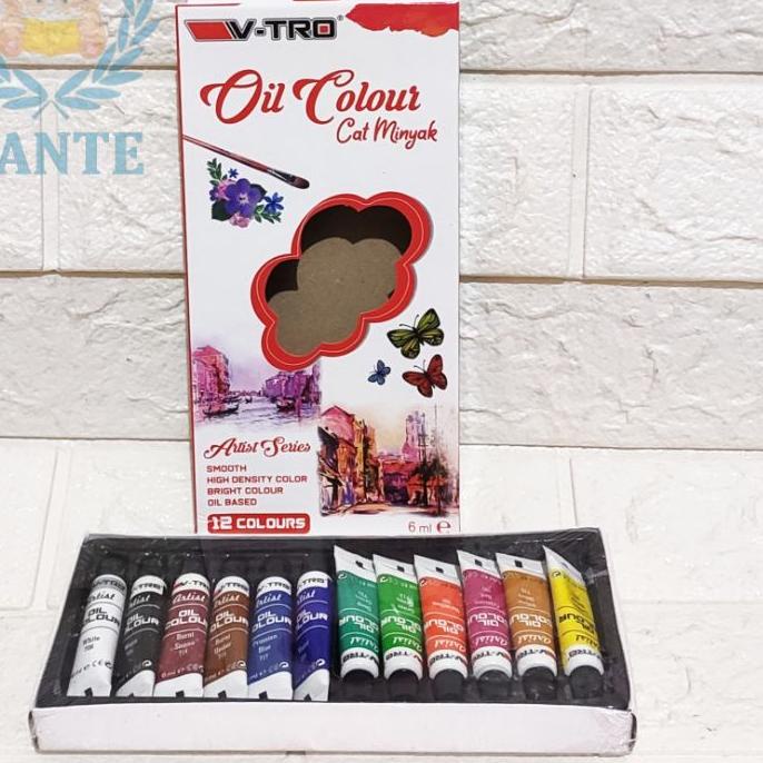 

Barang Terlaris ✧ CAT MINYAK Oil Colour V-Tro 12 Warna``