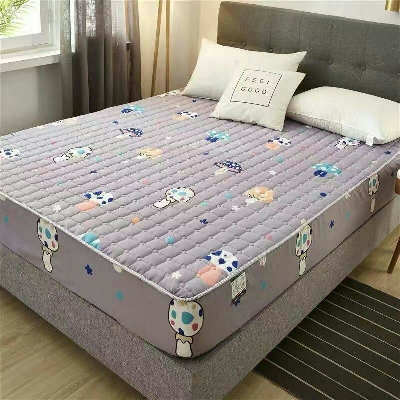 SPREI SULTAN WATERPROOF 180 x 200 CM ANTI AIR IMPOR BED PROTECTOR KUNING WORTEL PINK-JAMUR 180