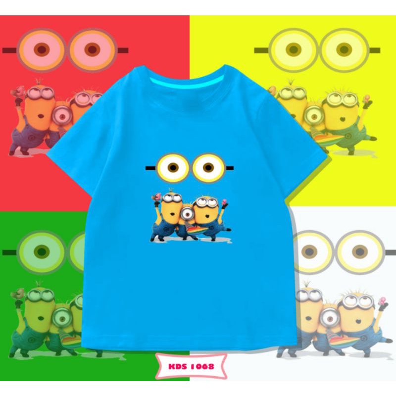 KAOS ANAK MINION LAKI-LAKI&amp;PEREMPUAN/KAOS ANAK MINION COTTON 24S ANTIBAKTERIAL