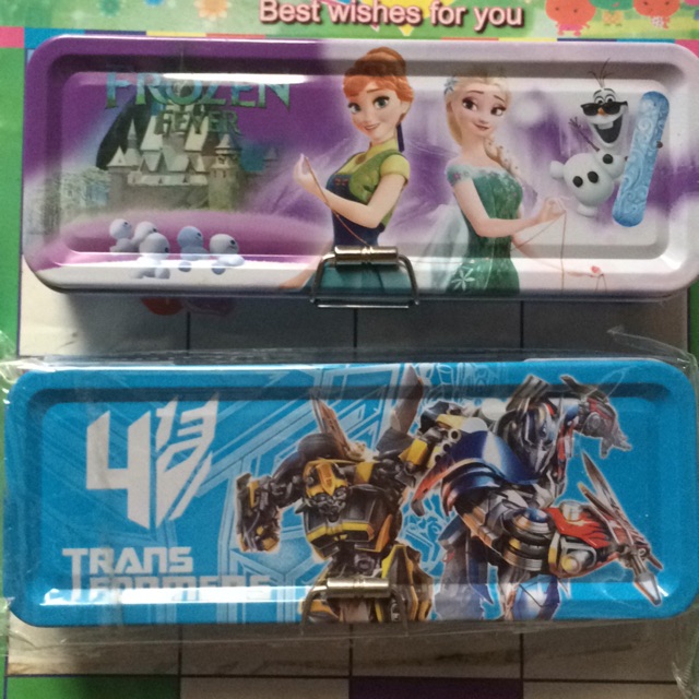 

pencil case frozen & trans formers